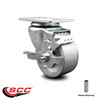 Service Caster 3 Inch Semi Steel Cast Iron Wheel Swivel Top Plate Caster with Brake SCC SCC-20S314-SSS-TLB-TP3
